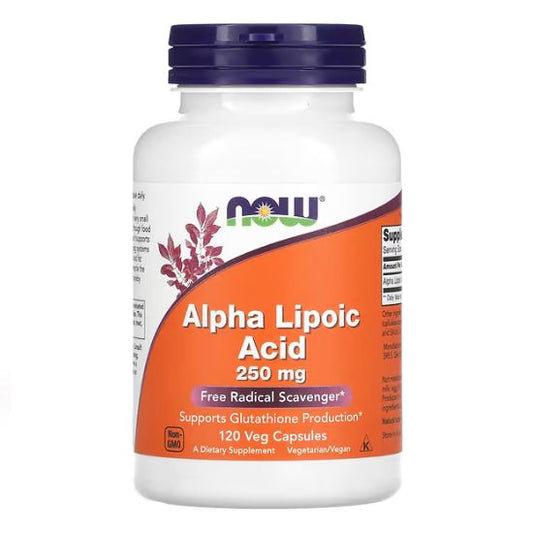 Alpha Lipoic Acid, 250mg, 120 vcaps, NOW Foods - Vitax.ro