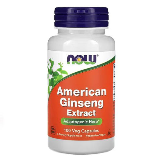 American Ginseng, 500mg, 100 vcaps, NOW Foods - Vitax.ro