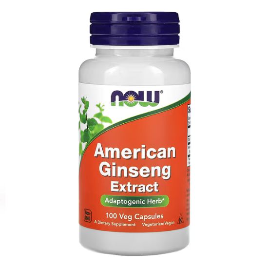 American Ginseng, 500mg, 100 vcaps, NOW Foods - Vitax.ro
