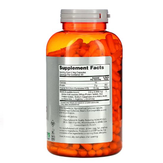 Amino Complete, 360 vcaps, NOW Foods - Vitax.ro