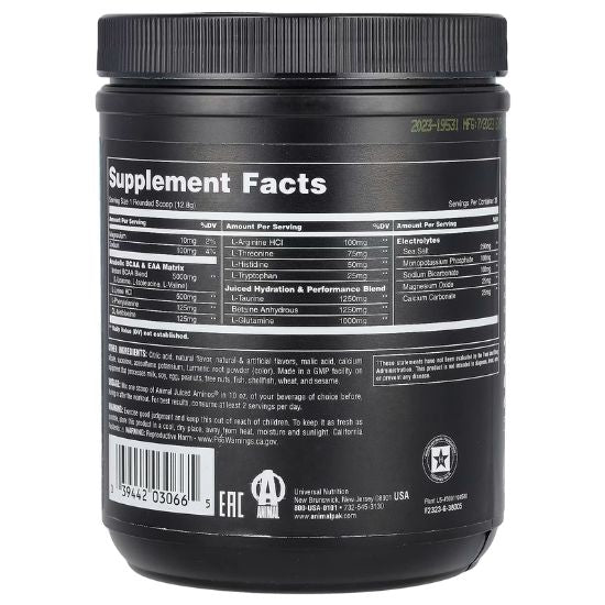 Animal Juiced Aminos, Orange Juiced, 377g, Universal Nutrition - Vitax.ro