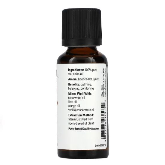 Essential Oil, Anise Oil, 30 ml, NOW Foods - Vitax.ro