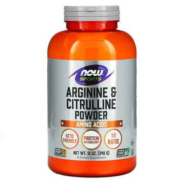 Arginine & Citrulline, 340g, NOW Foods - Vitax.ro