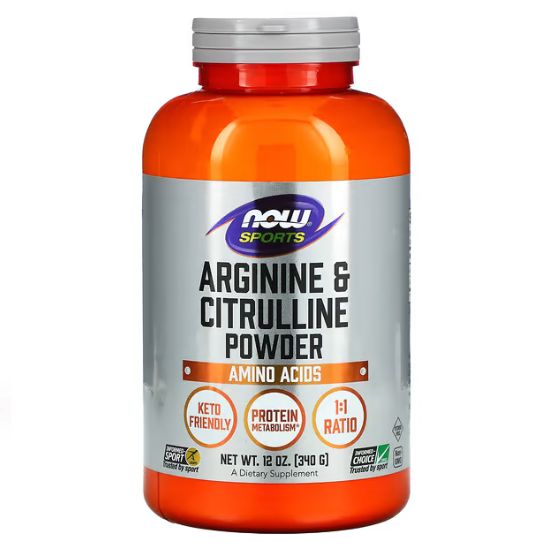Arginine & Citrulline, 340g, NOW Foods - Vitax.ro