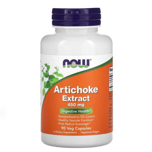 Artichoke Extract, 450mg, 90 vcaps, NOW Foods - Vitax.ro