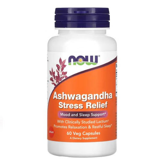 Ashwagandha Stress Relief, 60 vcaps, NOW Foods - Vitax.ro