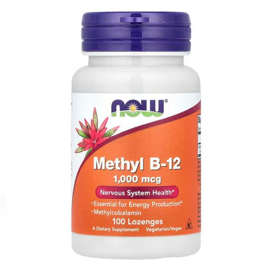 Methyl B-12, 1000mcg, 100 lozenges, NOW Foods - Vitax.ro