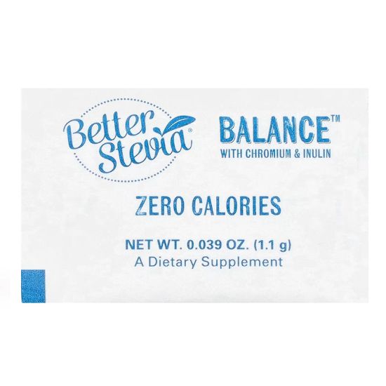 BetterStevia Balance with Chromium & Inulin, 100 packets, NOW Foods - Vitax.ro