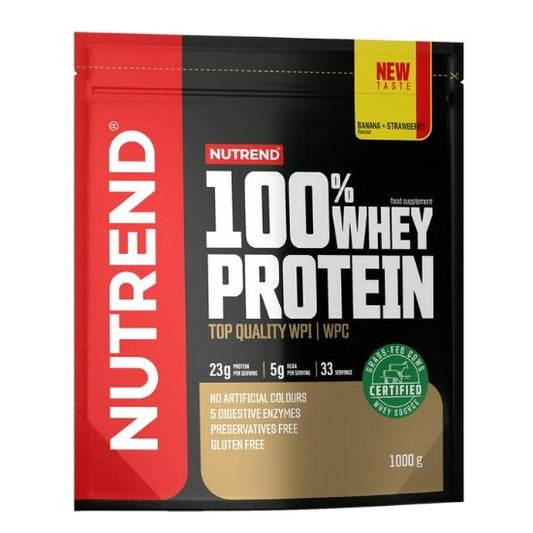 100% Whey Protein, Banana + Strawberry, 1000g, Nutrend - Vitax.ro