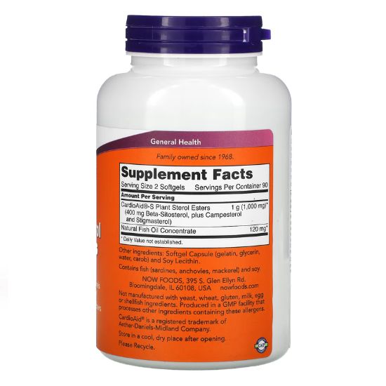 Beta-Sitosterol Plant Sterols, 180 softgels, NOW Foods - Vitax.ro