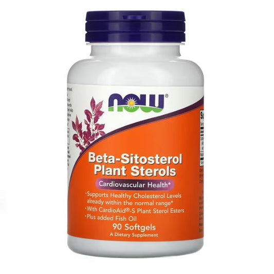 Beta-Sitosterol Plant Sterols, 90 softgels, NOW Foods - Vitax.ro