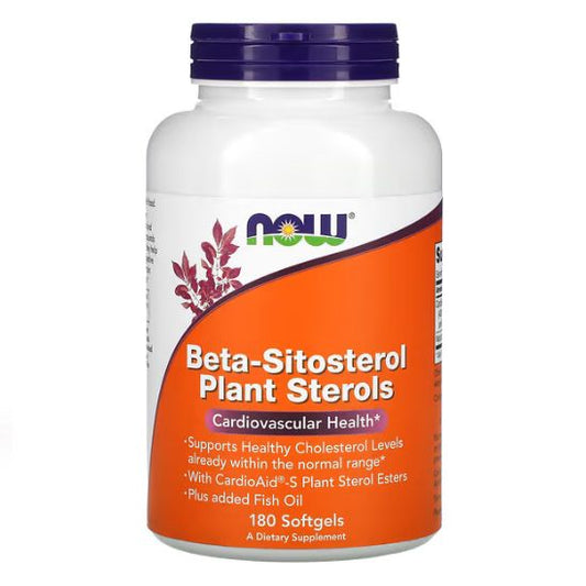 Beta-Sitosterol Plant Sterols, 180 softgels, NOW Foods - Vitax.ro