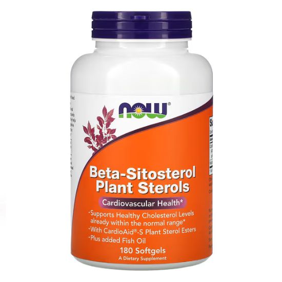 Beta-Sitosterol Plant Sterols, 180 softgels, NOW Foods - Vitax.ro
