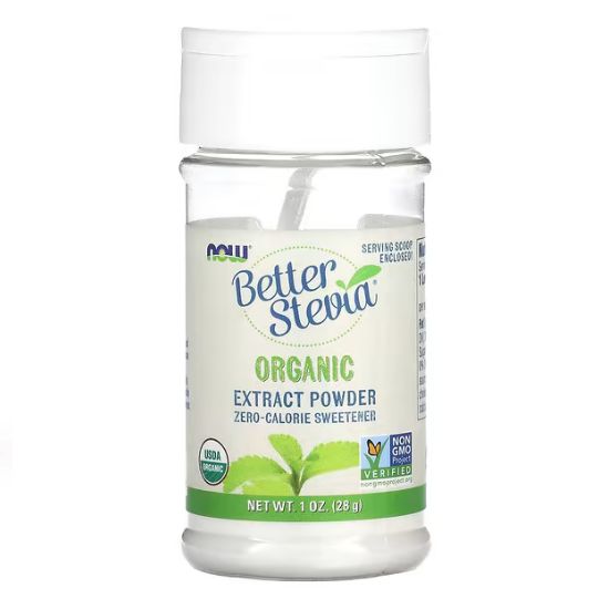 Better Stevia Extract Powder, Organic, 28g, NOW Foods - Vitax.ro