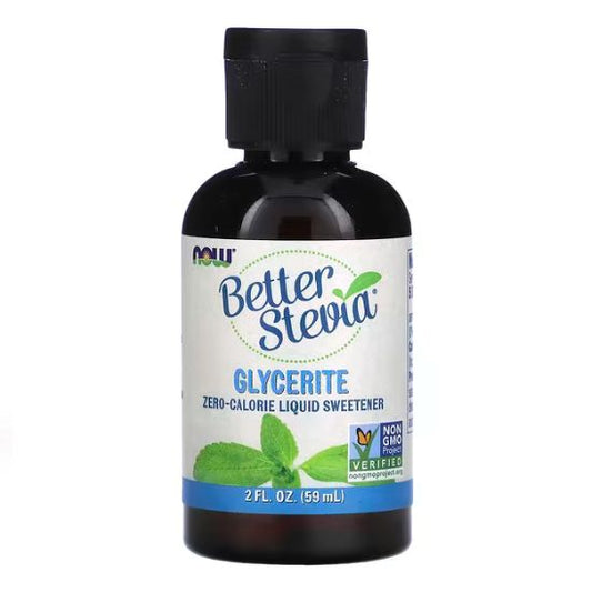 Better Stevia Glycerite, Alcohol-Free, 59 ml, NOW Foods - Vitax.ro