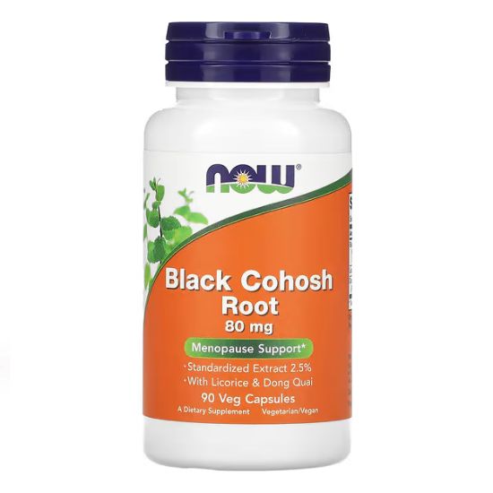 Black Cohosh Root, 80mg, 90 vcaps, NOW Foods - Vitax.ro