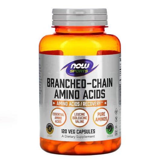BCAA - Branched Chain Amino Acids, 120 caps, NOW Foods - Vitax.ro