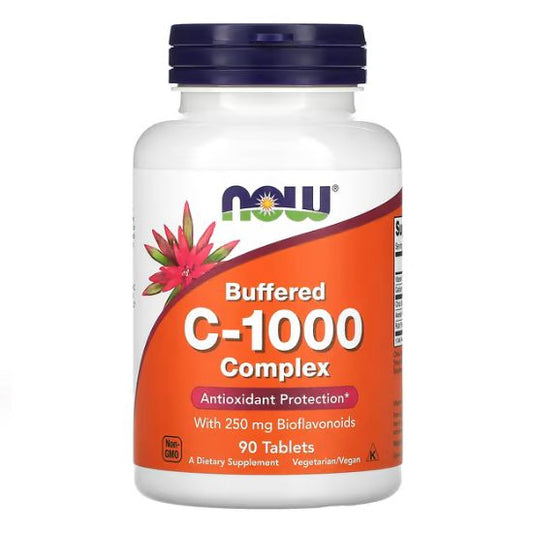 Vitamin C-1000 Complex, Buffered with 250mg Bioflavonoids, 90 tabs, NOW Foods - Vitax.ro
