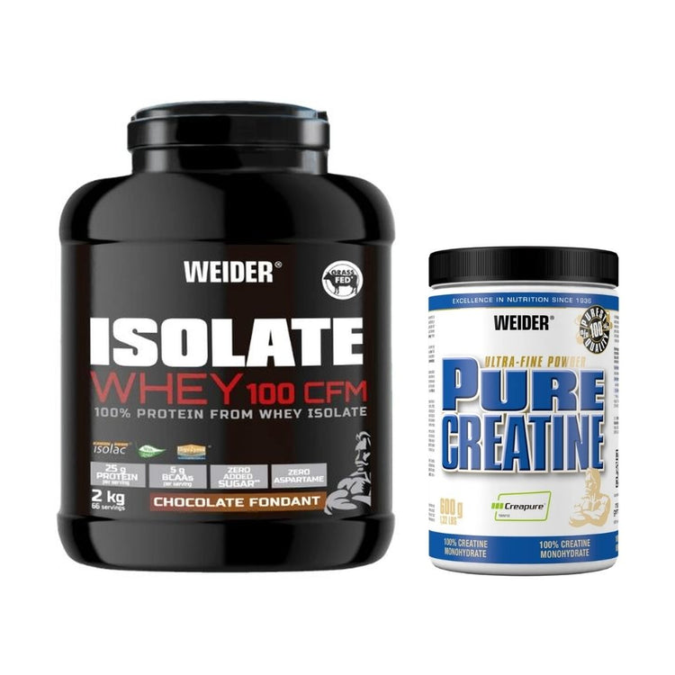 Isolate Whey 100 CFM (Chocolate Fondant, 2000g) + Pure Creatine 600g, Weider