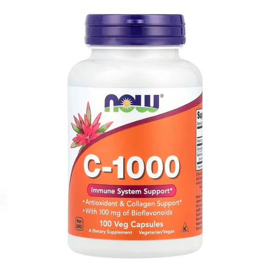 Vitamin C-1000 Complex cu Bioflavonoide, 100 Capsule Vegetale, NOW Foods - Vitax.ro