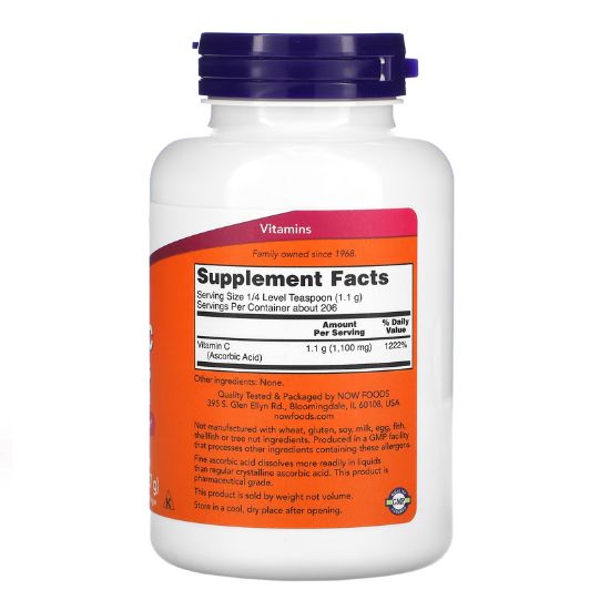 Vitamin C Crystals, 227g, NOW Foods - Vitax.ro