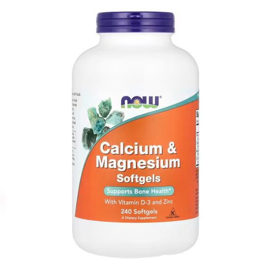 Calcium & Magnesium with Vit D and Zinc, 240 Softgels, NOW Foods - Vitax.ro