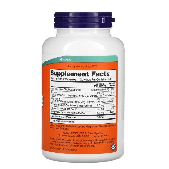 Cal-Mag Caps, 120 caps, NOW Foods - Vitax.ro