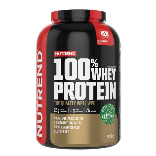 100% Whey Protein, Strawberry, 2250g, Nutrend - Vitax.ro