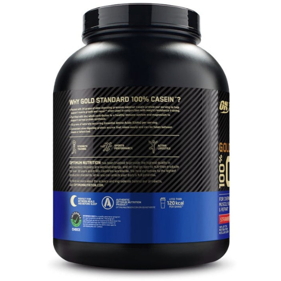 Gold Standard 100% Casein, Strawberry, 1820g, Optimum Nutrition - Vitax.ro