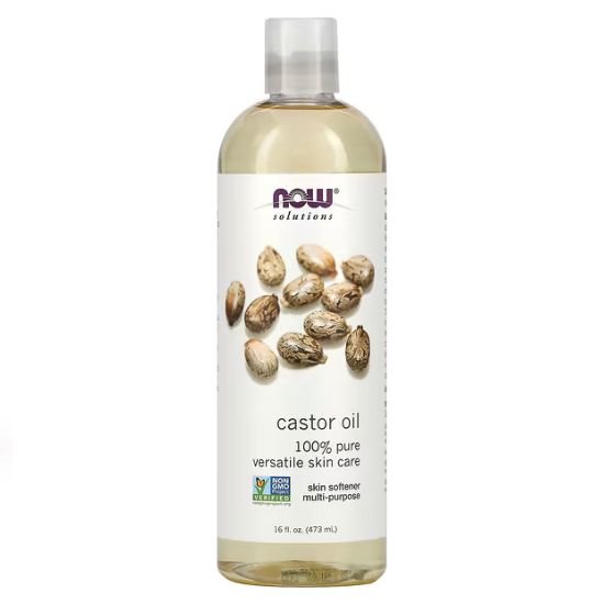 Castor Oil 100% Pure 473 ml, NOW Foods - Vitax.ro