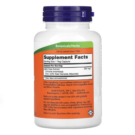 Cat's Claw Extract, 120 vcaps, NOW Foods - Vitax.ro