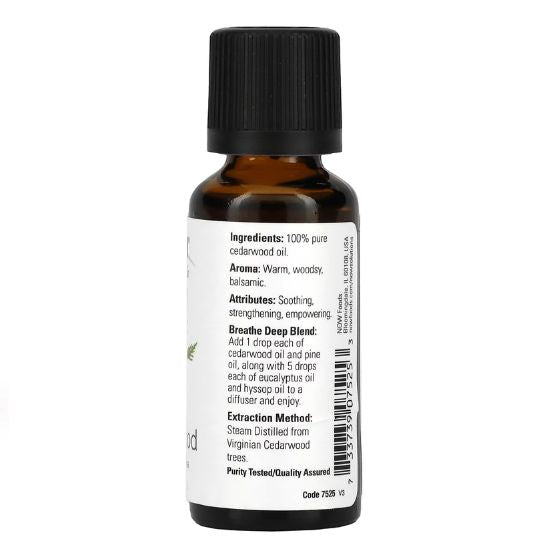 Essential Oil, Cedarwood Oil, 30 ml, NOW Foods - Vitax.ro