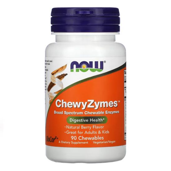 ChewyZymes, 90 chewables, NOW Foods - Vitax.ro