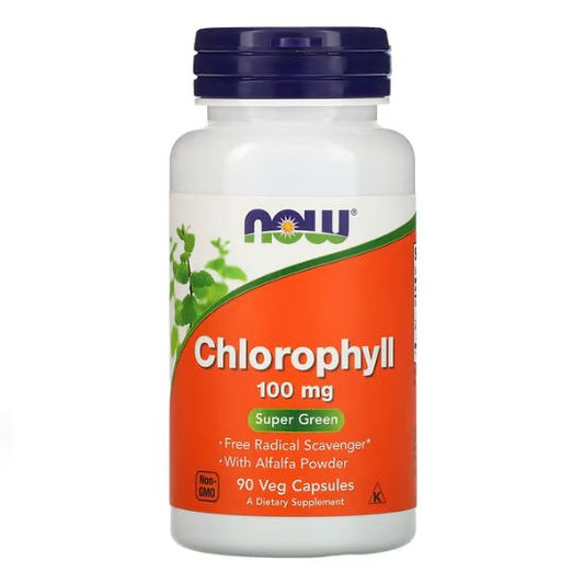 Chlorophyll, 100mg, 90 vcaps, NOW Foods - Vitax.ro