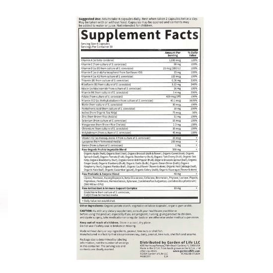 Vitamin Code Men, 120 vcaps, Garden of Life - Vitax.ro