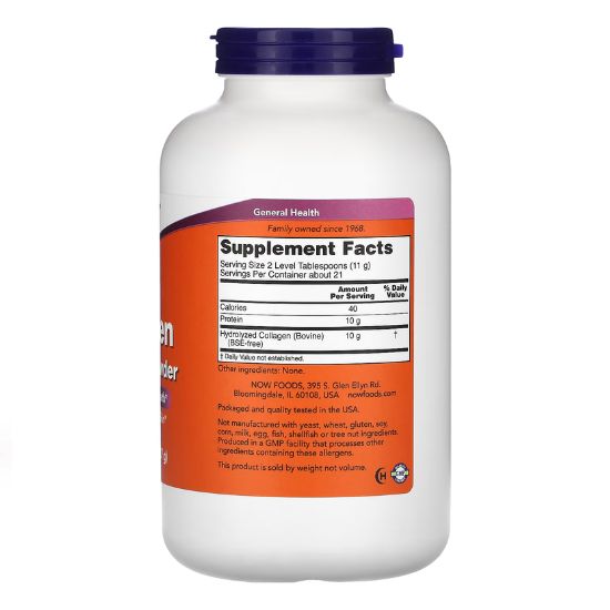 Collagen Peptides Powder, 227g, NOW Foods - Vitax.ro