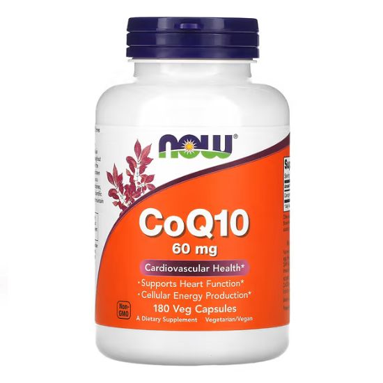 CoQ10, 60mg, 180 vcaps, NOW Foods - Vitax.ro