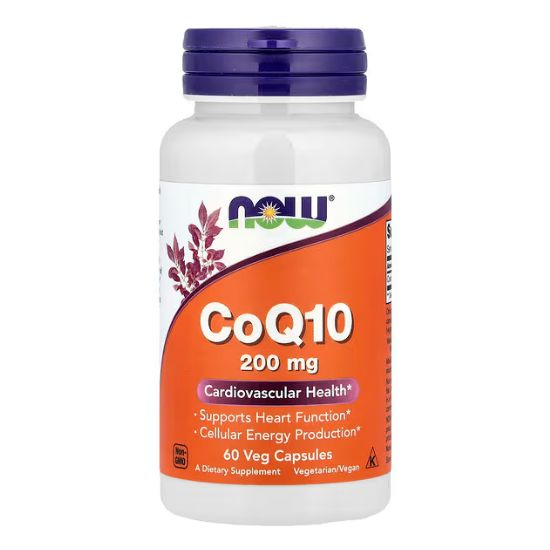 CoQ10, 200mg, 60 vcaps, NOW Foods - Vitax.ro