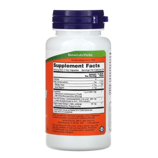Cranberry with PACs, 90 vcaps, NOW Foods - Vitax.ro