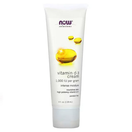 Vitamin D-3 Cream, 118 ml, NOW Foods - Vitax.ro