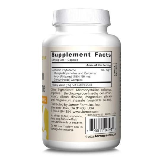 Curcumin Phytosome, 500mg, 120 vcaps, Jarrow Formulas - Vitax.ro