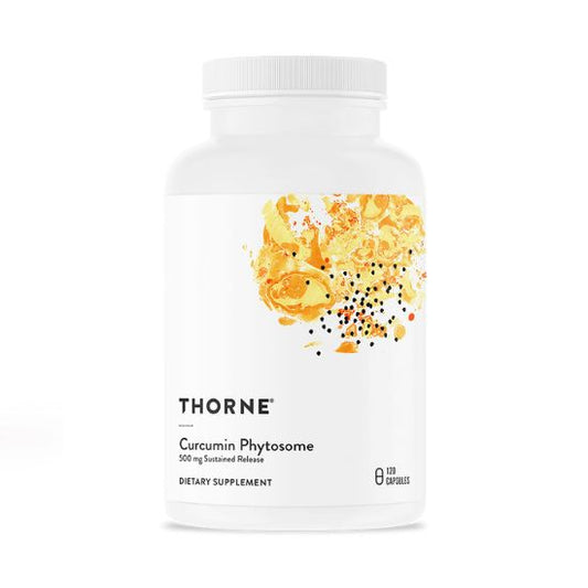 Curcumin Phytosome, cu eliberare susținută, 500 mg, 120 capsule, Thorne Research - Vitax.ro
