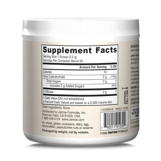 D-Ribose, Powder, 200g, Jarrow Formulas - Vitax.ro