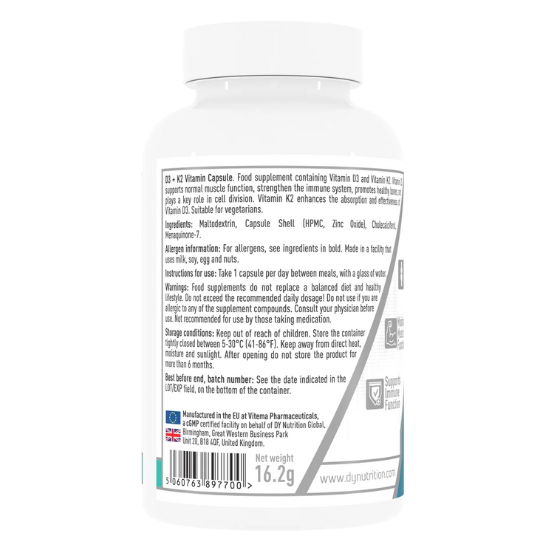 D3 + K2 Vitamin, 30 caps, Dorian Yates - Vitax.ro