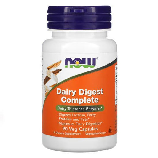 Dairy Digest Complete, 90 vcaps, NOW Foods - Vitax.ro