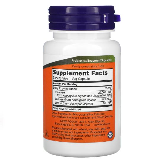 Dairy Digest Complete, 90 vcaps, NOW Foods - Vitax.ro