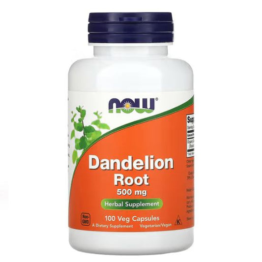 Dandelion Root, 500mg, 100 vcaps, NOW Foods - Vitax.ro