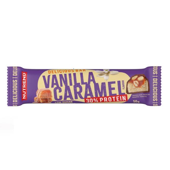 Delicious Bar, Vanilla + Caramel, 28 x 50 g, Nutrend - Vitax.ro