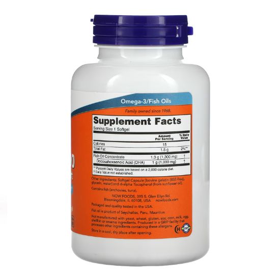 DHA-1000 Brain Support, 90 softgels, NOW Foods - Vitax.ro