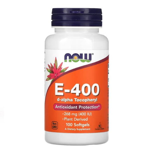 Vitamin E-400, Natural, 100 softgels, NOW Foods - Vitax.ro